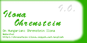 ilona ohrenstein business card